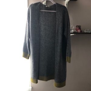 Gray with green accents Niccolai cardigan